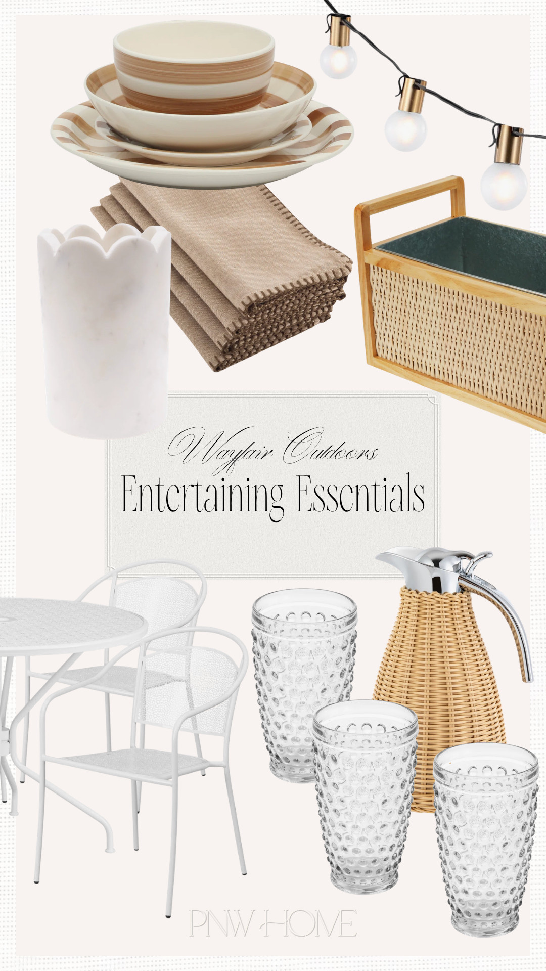 Entertaining essentials from Wayfair!

outdoor entertaining, patio decor, wine cooler, whine bucket, beverage cooler, bistro lights, cafe lights, string lights, outdoor decor, patio table, outdoor dining table, dining set, coffee carafe, outdoor glasses, plastic glassware, shatterproof glasses, outdoor dining, linen napkins, cloth napkins, neutral patio 

 #LTKSeasonal #LTKHome