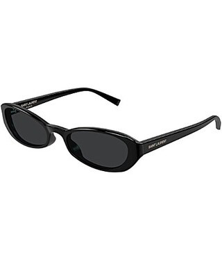 Yves Saint Laurent Women's Bayonetta 51mm Oval Sunglasses - Shiny Solid Black | Dillard's