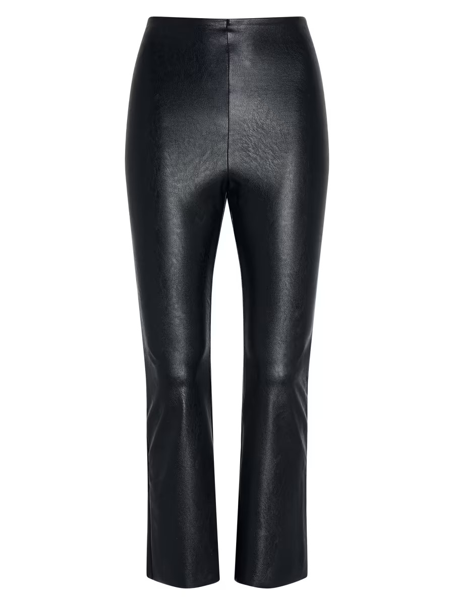 Faux Leather Crop Flare Pant | Saks Fifth Avenue