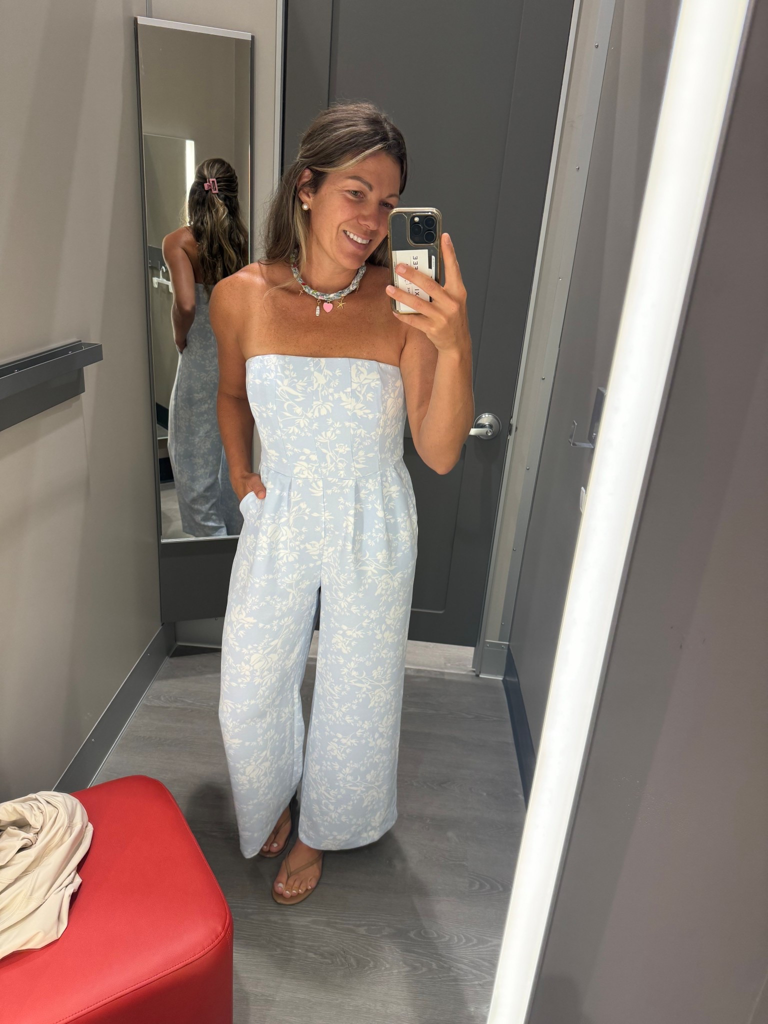 gorggg strapless jumpsuit, so perfect for a baby shower 💙

#LTKFindsUnder50 #LTKStyleTip #LTKSeasonal