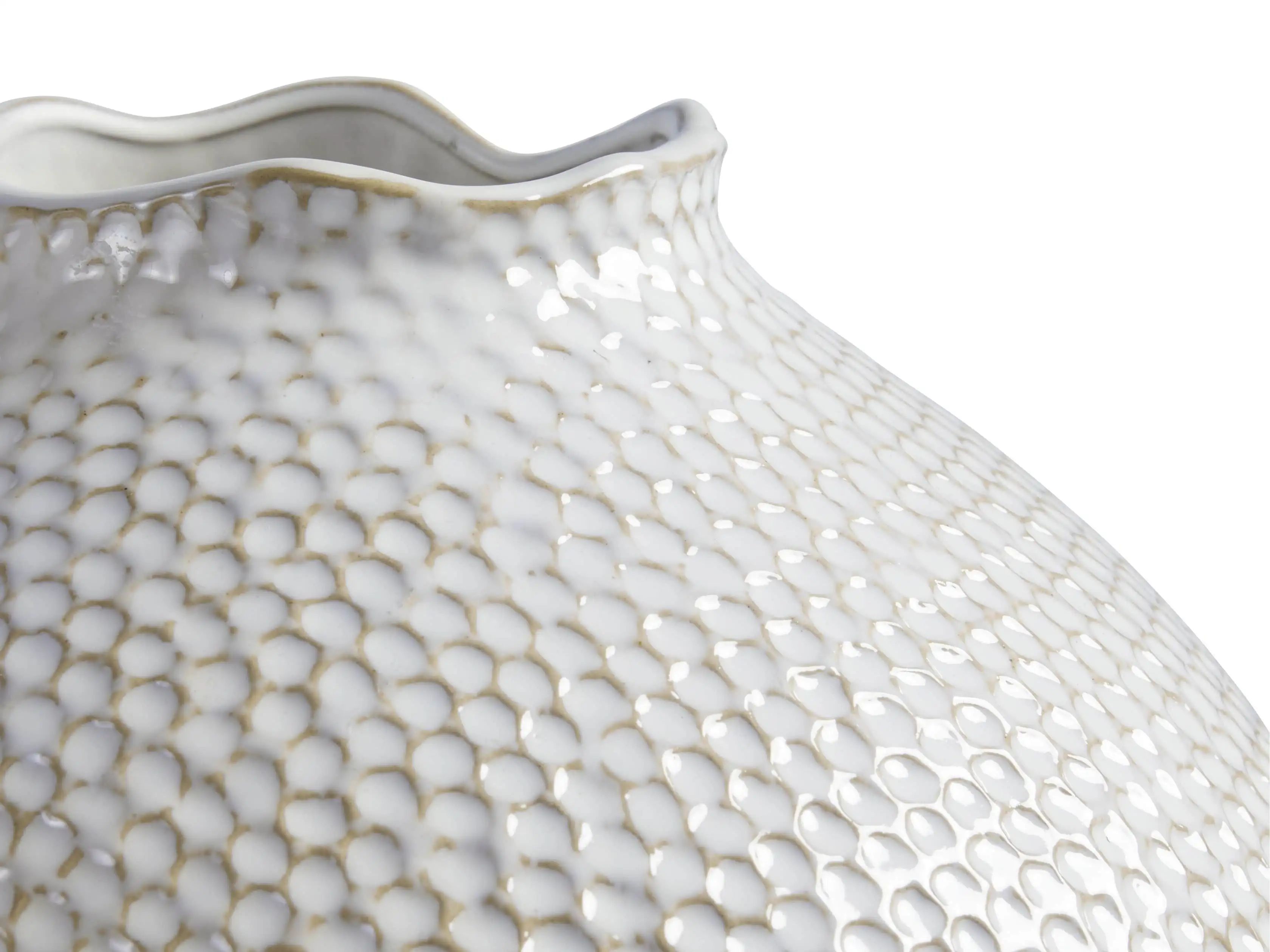 Eva Large Round Vase in Cream | Arhaus