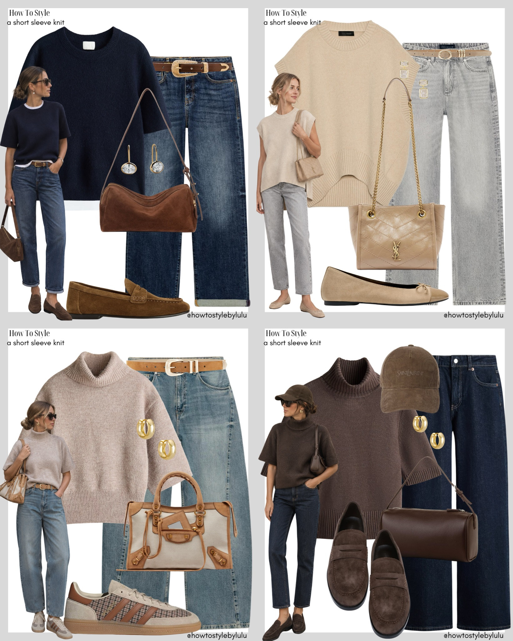 4 LOOKS WITH A SHORT SLEEVED KNIT T-SHIRT🫶🏼

#LTKstyletip