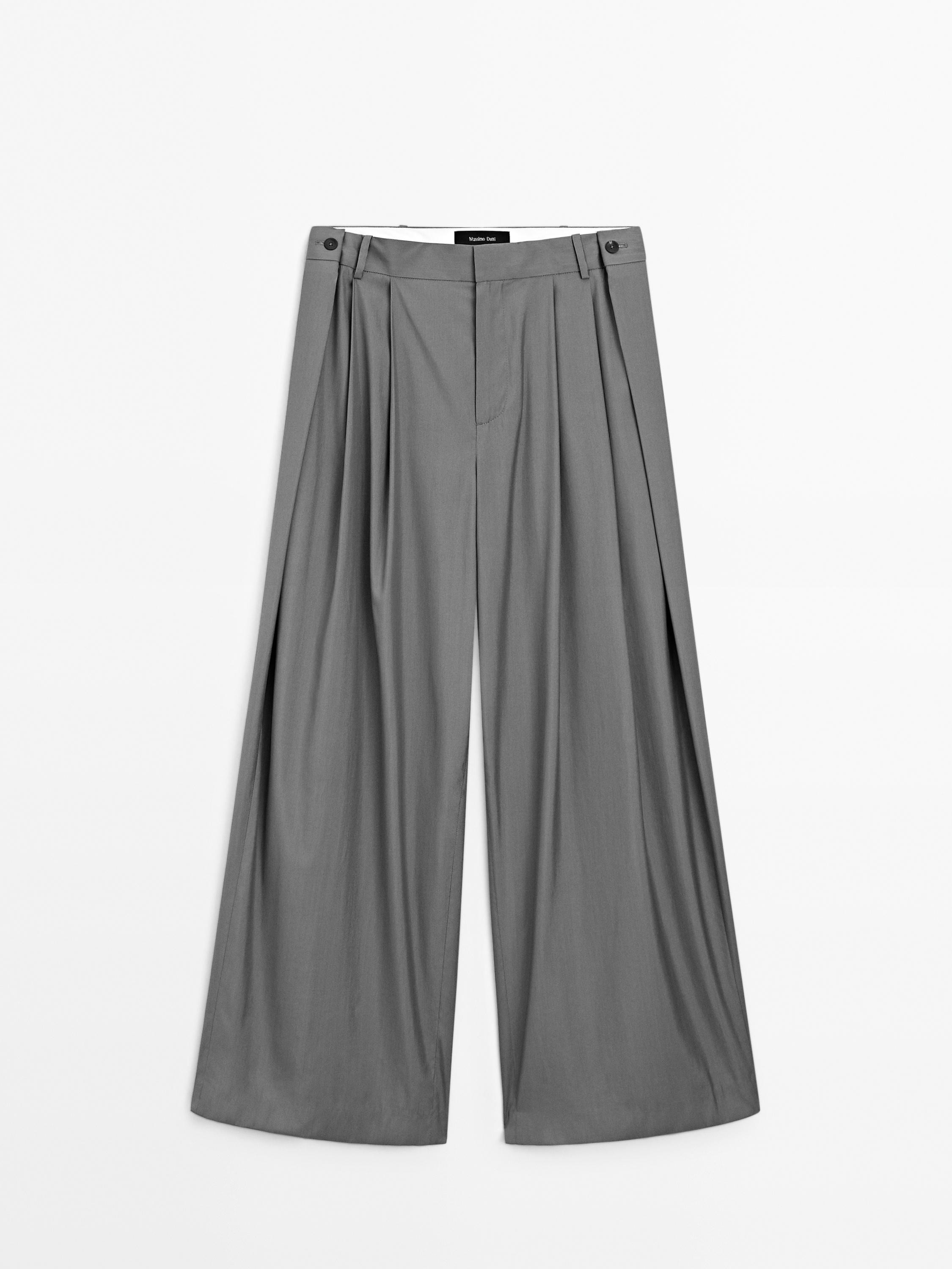 Flowing trousers with darts | Massimo Dutti UK