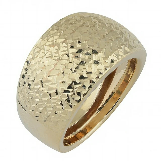 10k Yellow Gold Diamond-Cut Bold Dome Ring | Walmart (US)