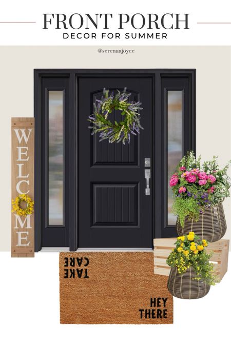 Revamp your front porch decor with this inspiration from Lowes 🫶

Summer porch decor, front porch decor, patio decor, door mat, welcome mat, Walmart home decor, black lanterns, front door wreath, target home decor, target style, outdoor decorating idea, outdoor decor 

#LTKHome #LTKSaleAlert #LTKSeasonal