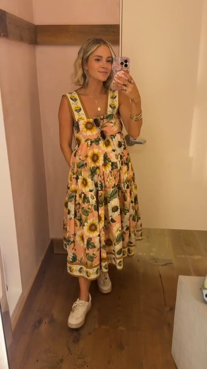 Currently loving from @anthropologie ! I can't believe this might be one of my last try-ons before baby girl! Spring dress, vacation outfit, bump outfit, summer outfit, summer dress #anthropartner 

 #LTKStyleTip #LTKBump