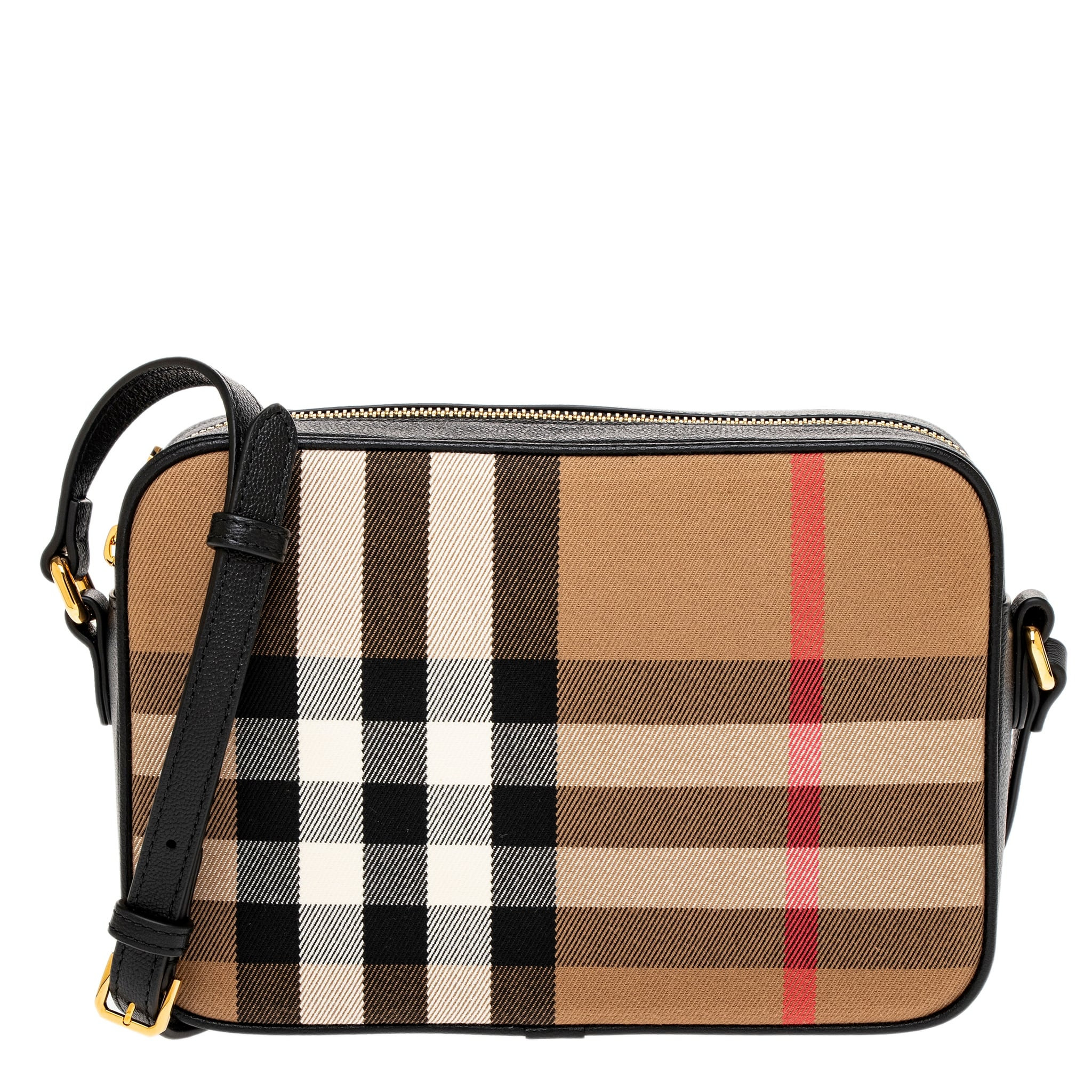 Burberry Check Camera Bag | Overstock