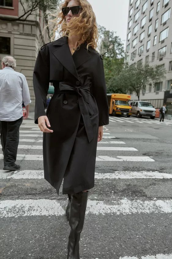 WINDPROOF WATER REPELLENT LONG BELTED TRENCH COAT | Zara US