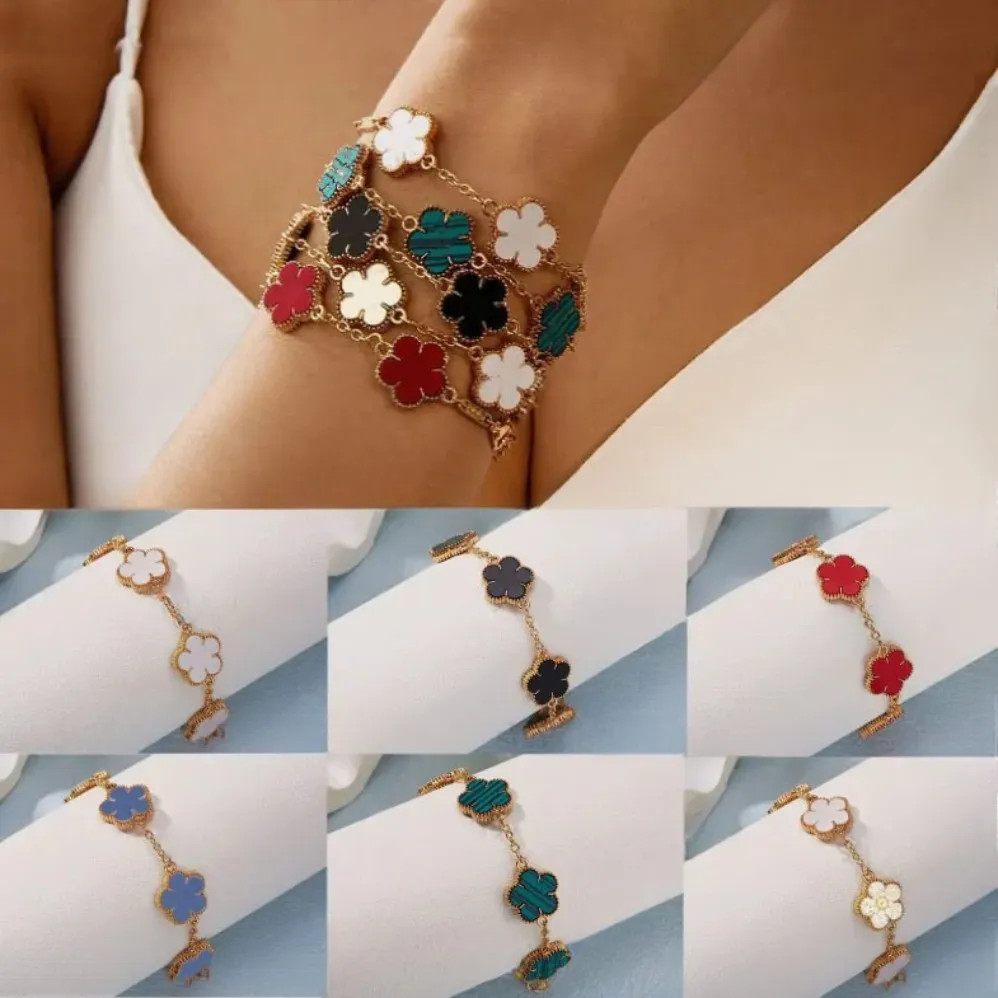 Four leaf clover bracelet designer jewelry women designer bracelet diamond fashion charm plated s... | DHGate