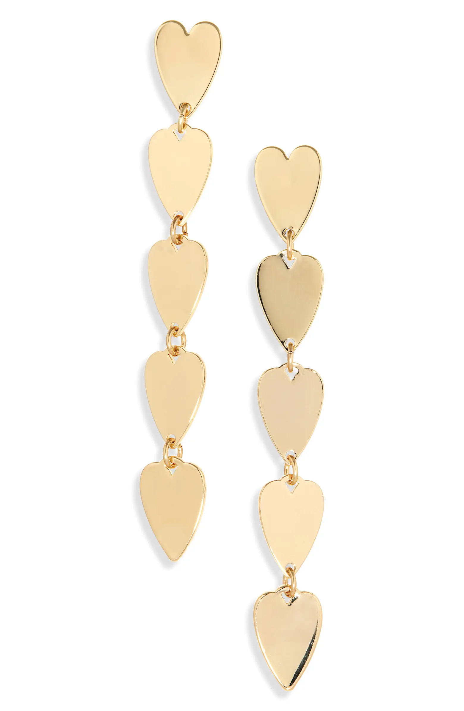 Nordstrom Heart Linear Drop Earrings | Nordstrom | Nordstrom
