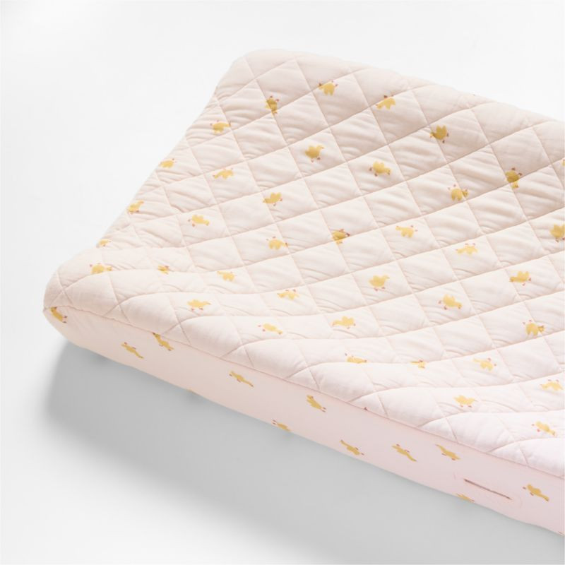 Pata Sunwashed Organic Cotton Baby Changing Pad Cover | Crate & Kids | Crate & Barrel