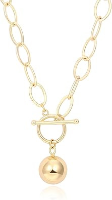 Aobei Pearl 18K Gold Plated Moon Star Lion Evil Eye Love Heart Cross Pendant Necklace Medallion P... | Amazon (US)