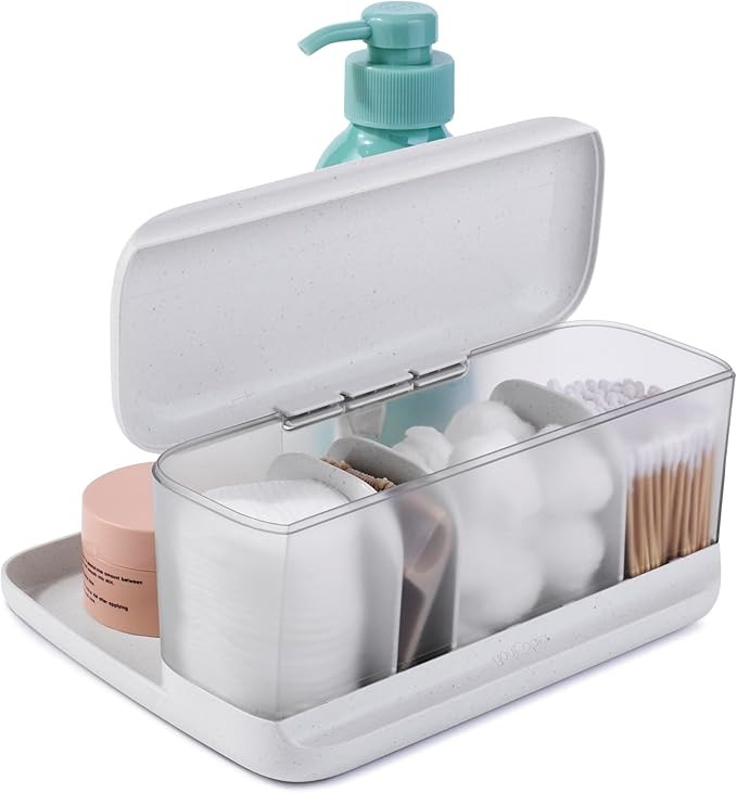 YouCopia HideAway Counter Caddy, Bathroom Vanity Countertop Organizer Tray with Adjustable Divide... | Amazon (US)