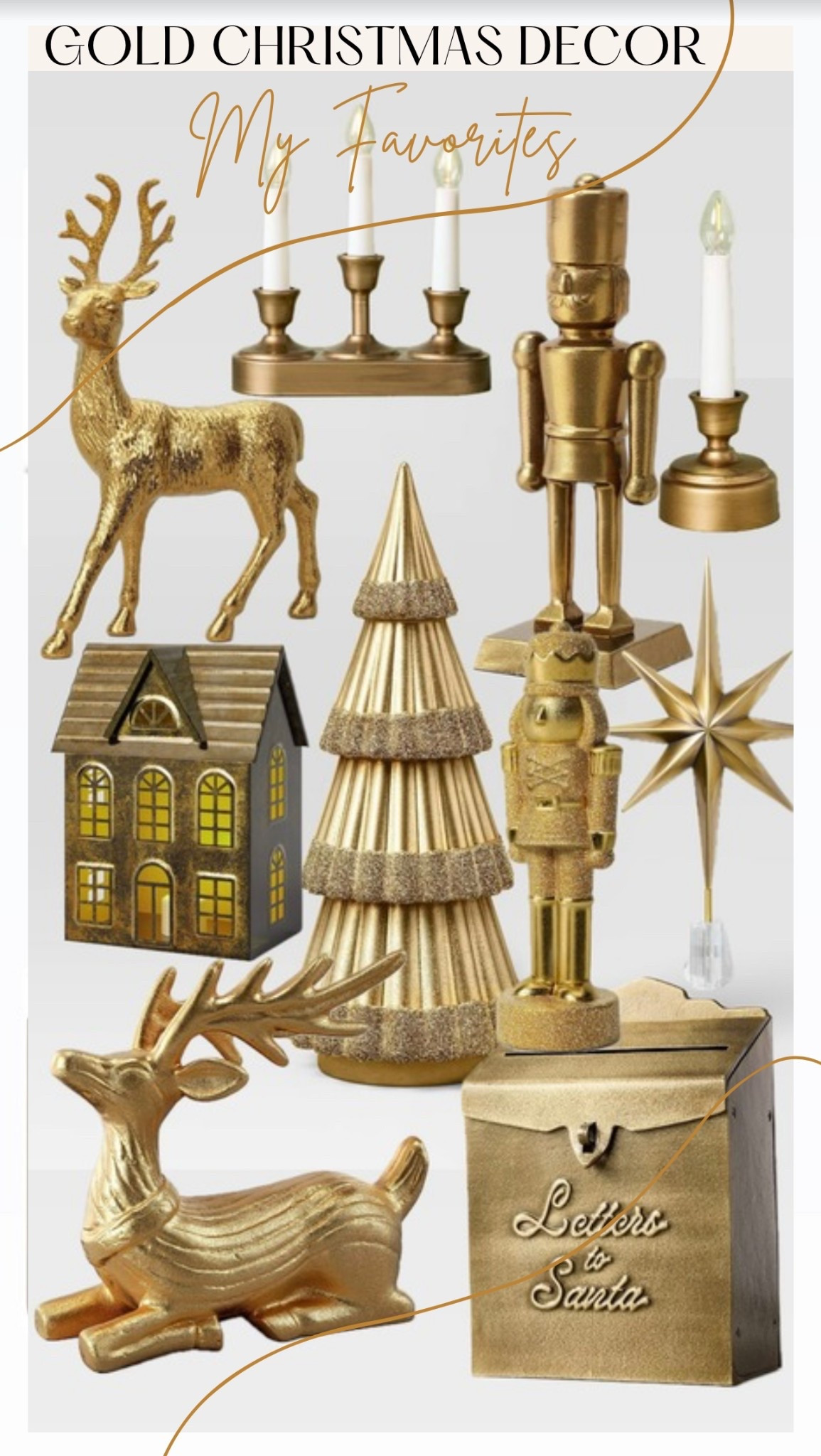 Sharing some favorite gold Christmas decor pieces with you all today! I love the vintage gold Christmas vibes these pieces bring! 

#LTKHoliday #LTKHome #LTKSeasonal