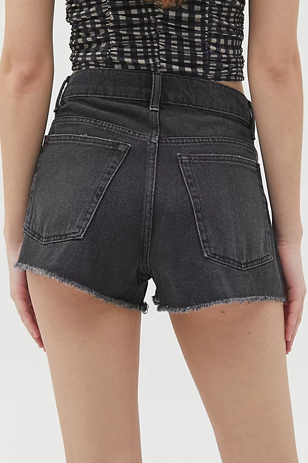 BDG Essential Mid-Rise Cutoff Short - Black Denim | Urban Outfitters (US and RoW)
