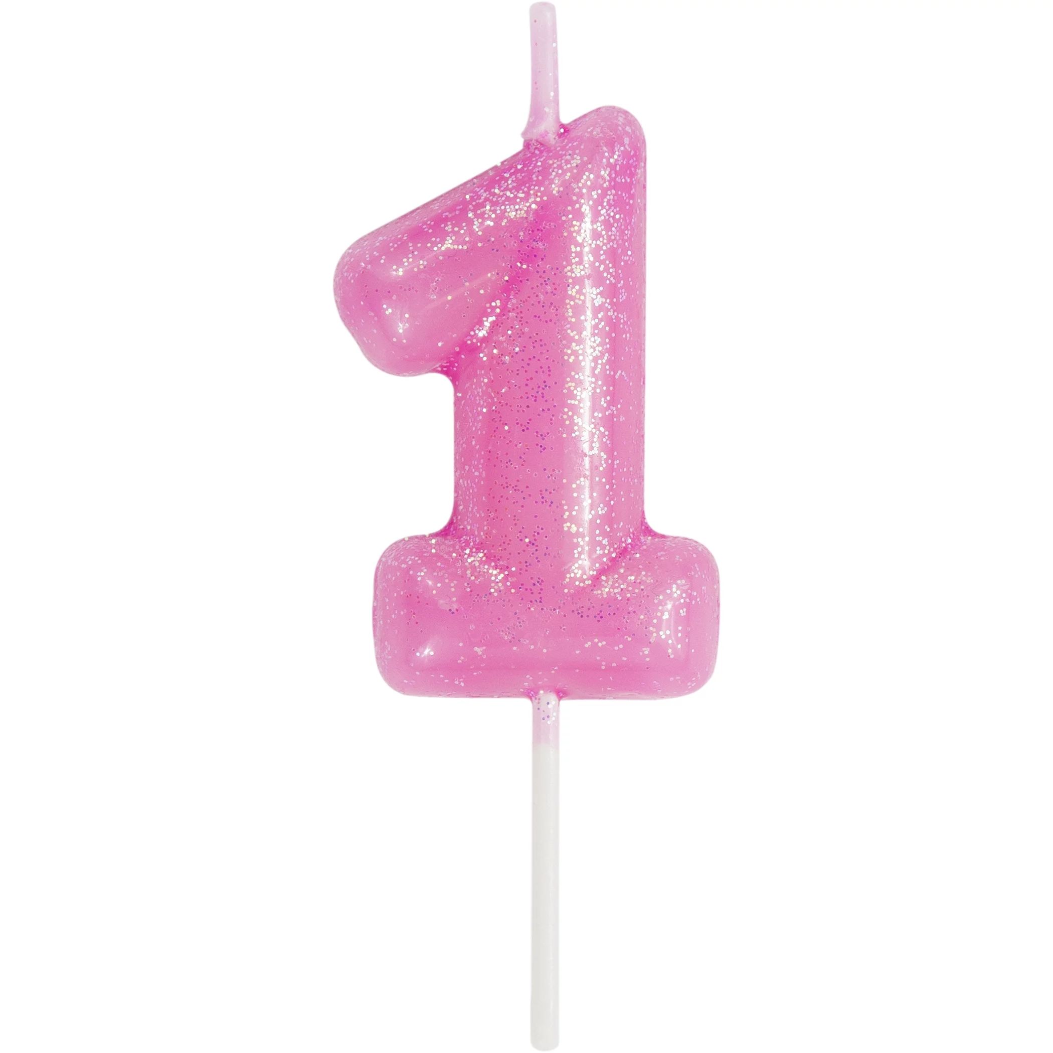 Pink Number 1 Birthday Candle | Walmart (US)