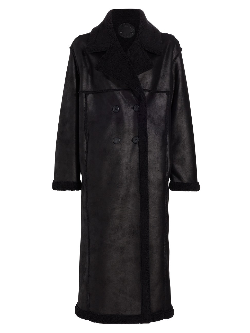 Women's Jetz Double-Breasted Faux Fur Coat - Black - Size Small | Saks Fifth Avenue