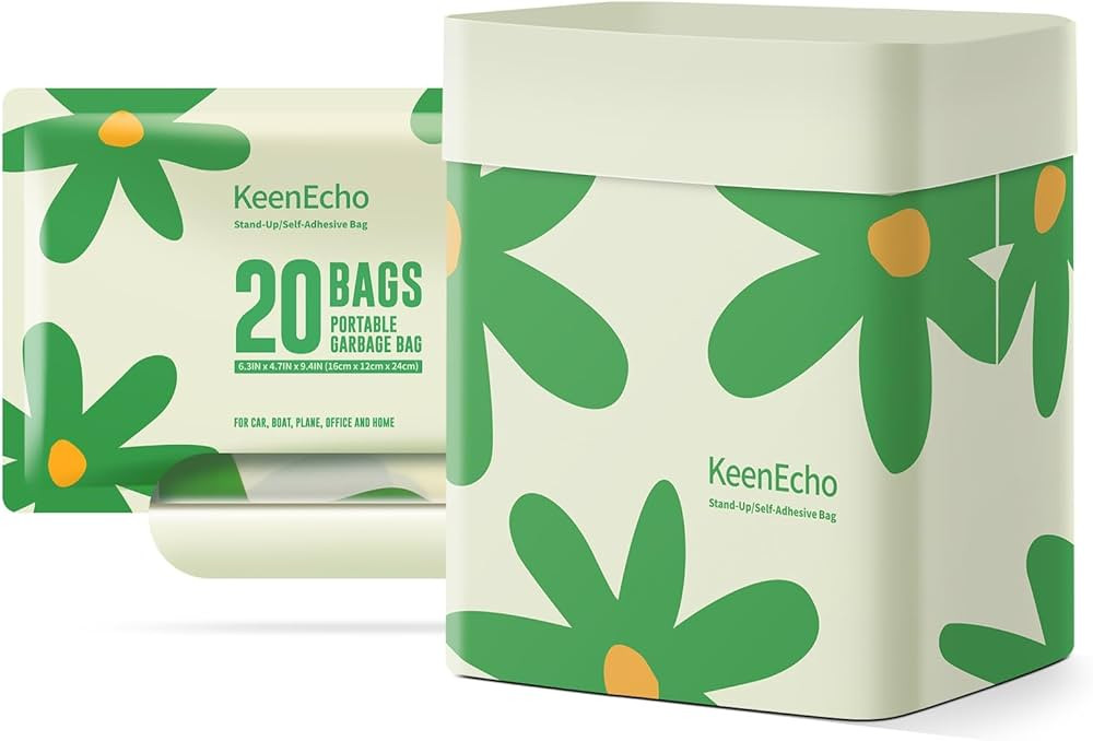 Disposable Car Garbage Bin Bags, Vomit Trash Bags made with Recycled HDPE for Boat, Plane, Travel... | Amazon (US)