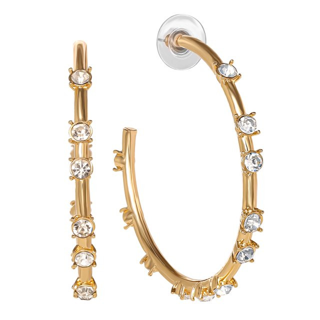 Jessica Simpson Crystal Hoop Earring - Walmart.com | Walmart (US)