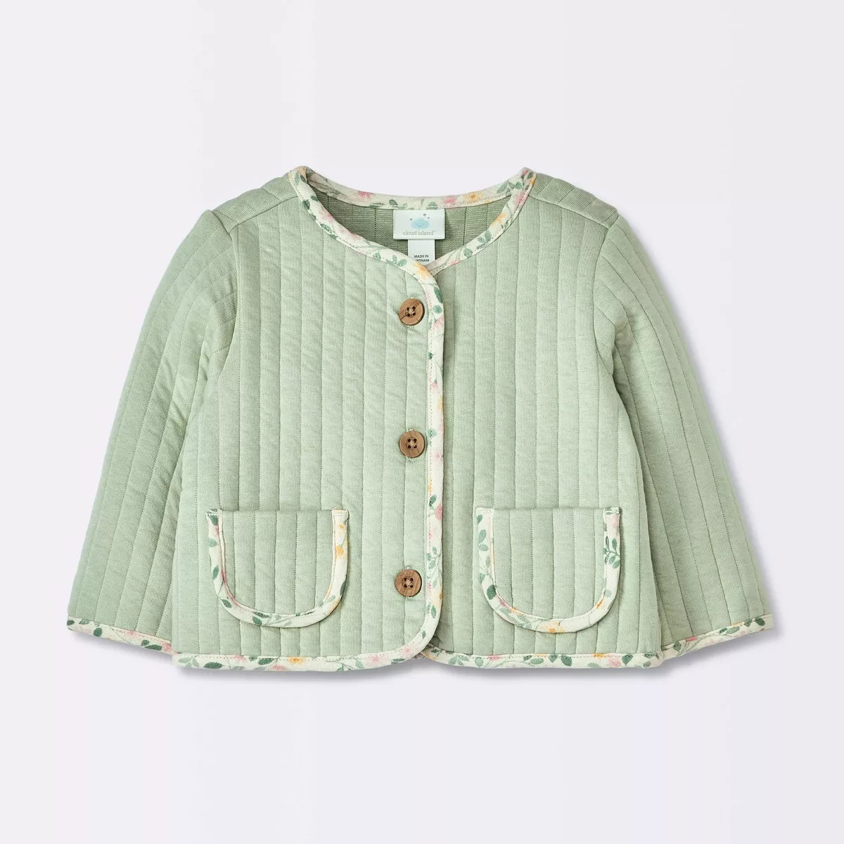 Baby Girls' Quilted Jacket - Cloud Island™ Green | Target