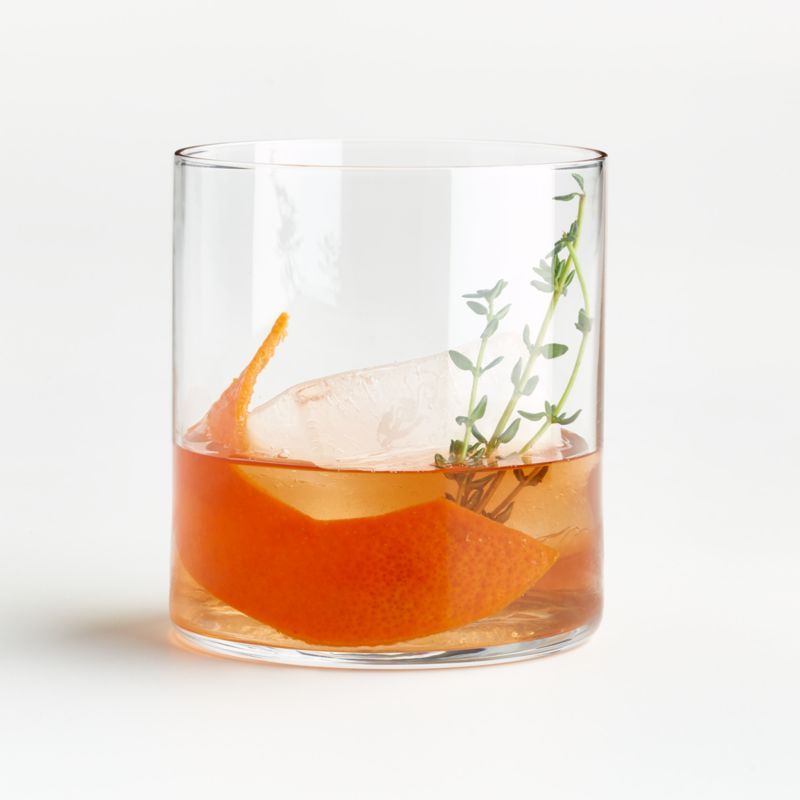 Edge Double Old-Fashioned Glass + Reviews | Crate & Barrel | Crate & Barrel