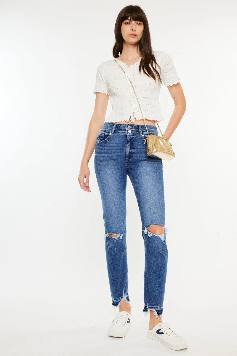 Pamela High Rise Slim Straight Leg Jeans | Kancan USA
