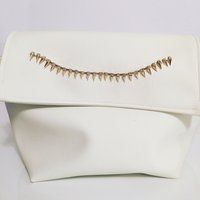 White vinyl  handbag, white handbag, white evening bag, white clutch | Etsy (US)