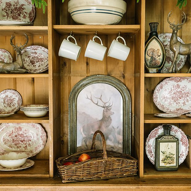 Arched Framed Deer Print | Antique Farm House