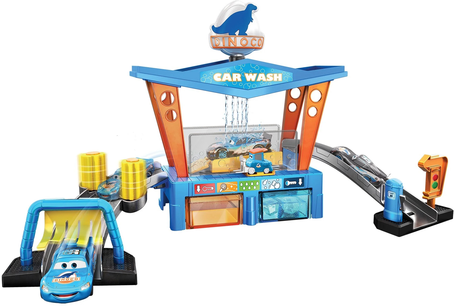 Disney Pixar Cars Color Change Dinoco Car Wash Car Vehicle Playset, 23 Pieces - Walmart.com | Walmart (US)
