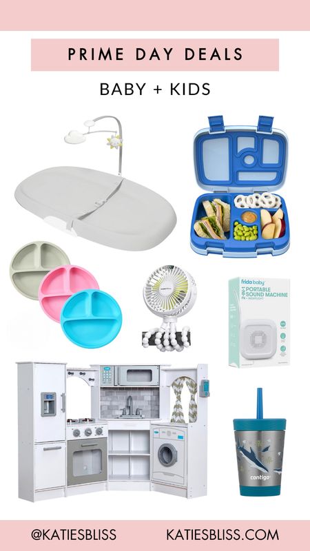 Prime day deals ✨ baby and kid finds 

Lunch box. Stroller fan. Changing mat. Play kitchen. Cup. Plates. Sound machine. 



#LTKxPrime #LTKsalealert #LTKhome