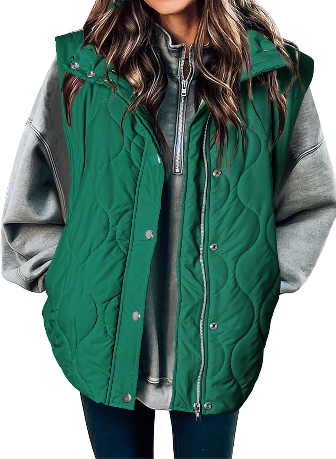EVALESS Womens Lightweight Cropped Puffer Vest Quilted Sleeveless Jackets | Amazon (US)