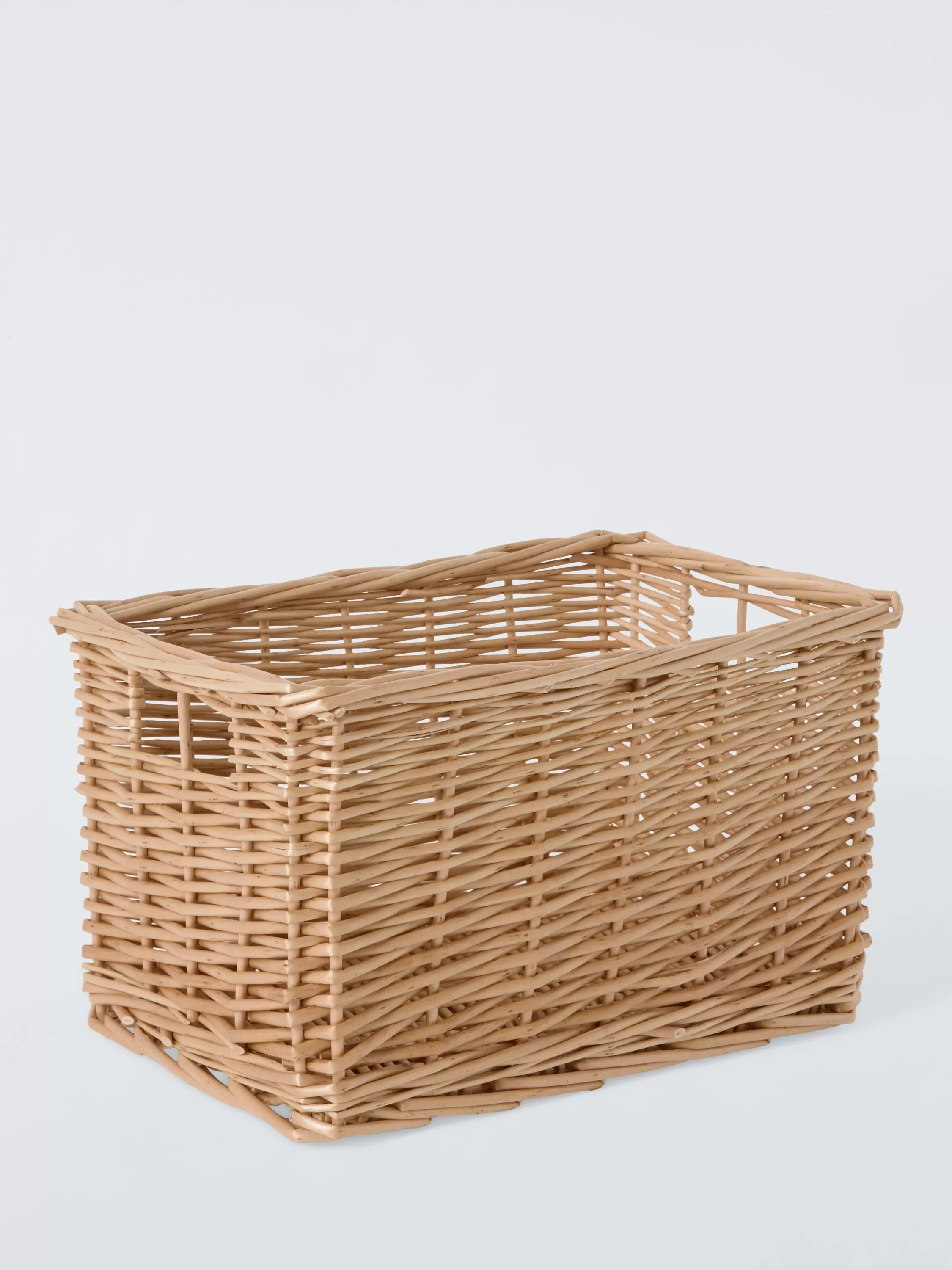 John Lewis Woven Willow Basket, Light Natural, Small | John Lewis (UK)