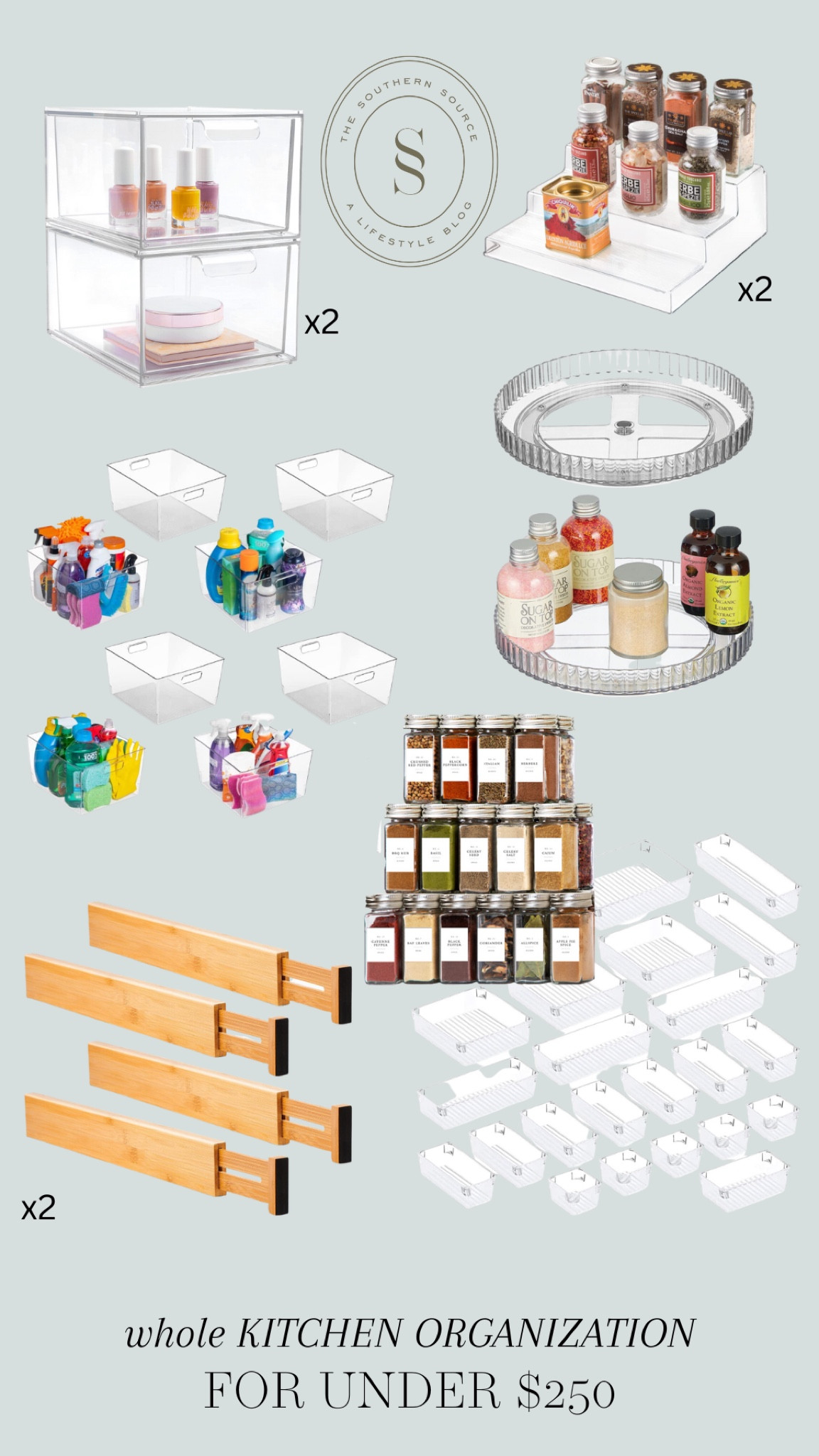 Organize your entire kitchen and pantry for under $250 with these must have items from Amazon. Read how I did it on thesouthernsource.com 

#LTKunder100 #LTKFind #LTKhome