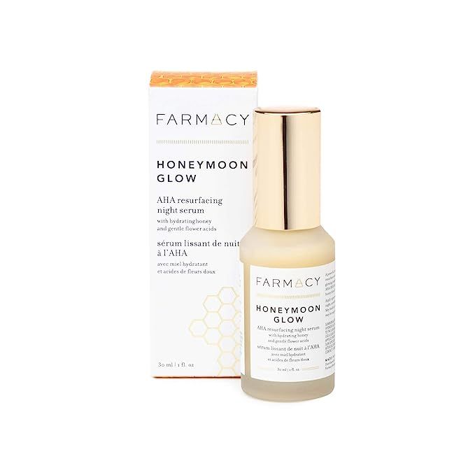 Farmacy Honeymoon Glow AHA Hydrating Night Serum w/ Hyaluronic Acid for Fine Lines & Wrinkles (1 ... | Amazon (US)