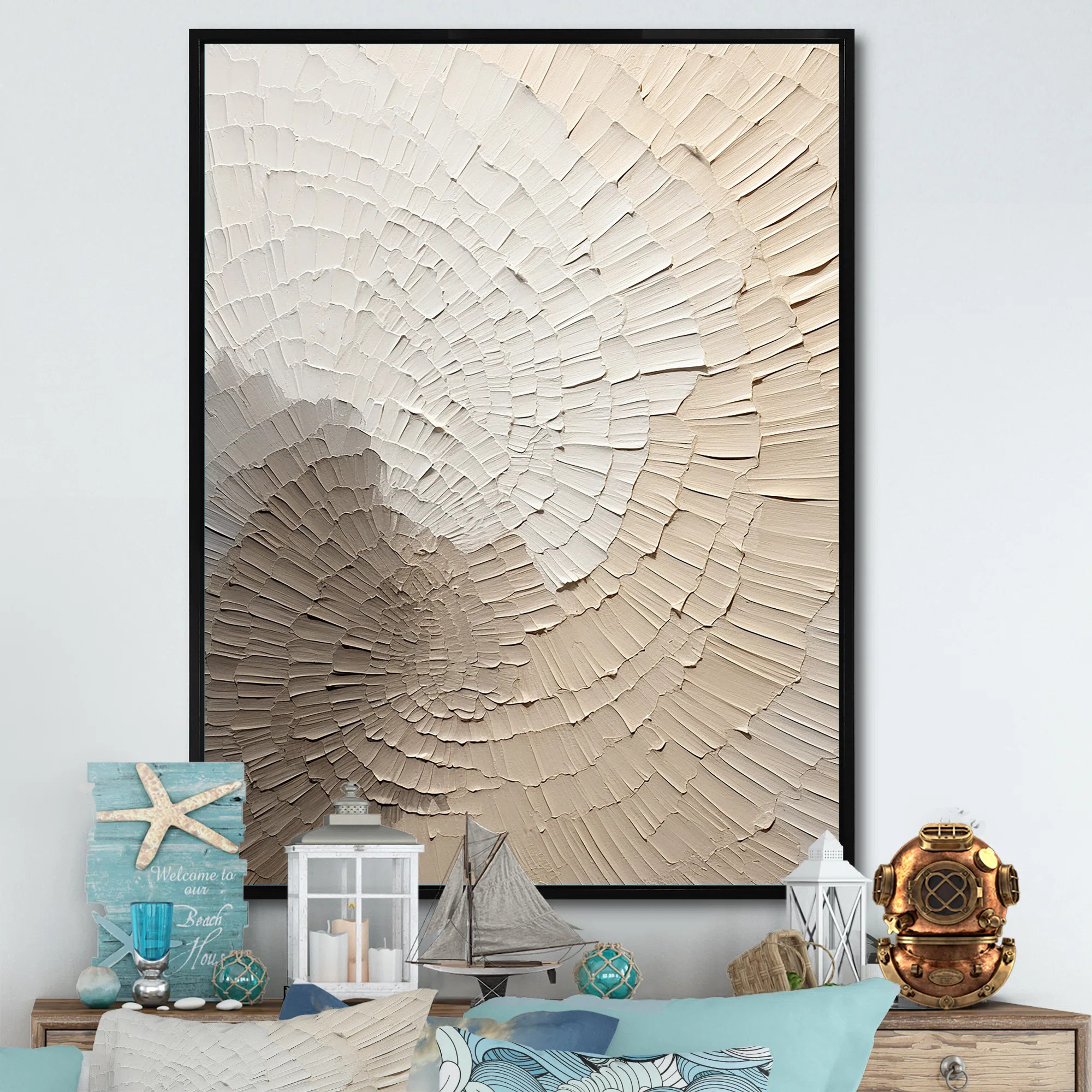 " Graceful Minimalism Beige Muted Art " | Wayfair North America