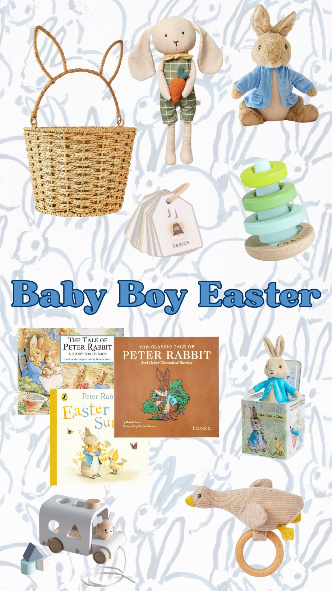 Baby Boy Easter Basket stuffers -

Easter, Easter basket, baby boy Easter basket stuffers, basket stuffers, baby boy, boy Easter baskets, Peter rabbit, baby toys, plush dolls, baby books

#LTKbaby #LTKkids #LTKSeasonal