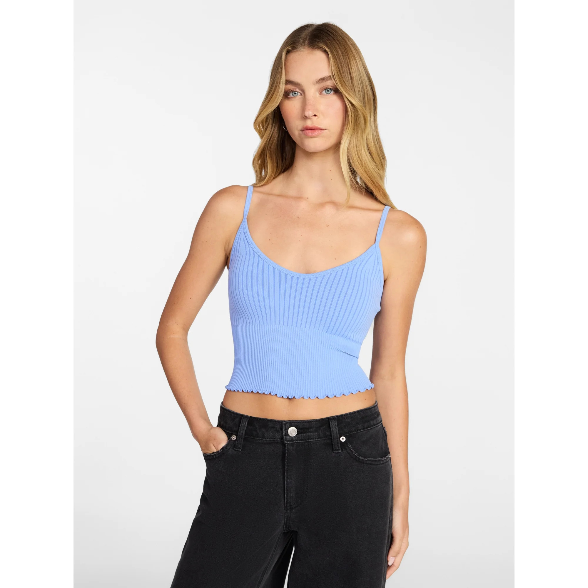 No Boundaries Seamless Scoop Neck Brami, Women’s & Women's Plus XXS-4X | Walmart (US)