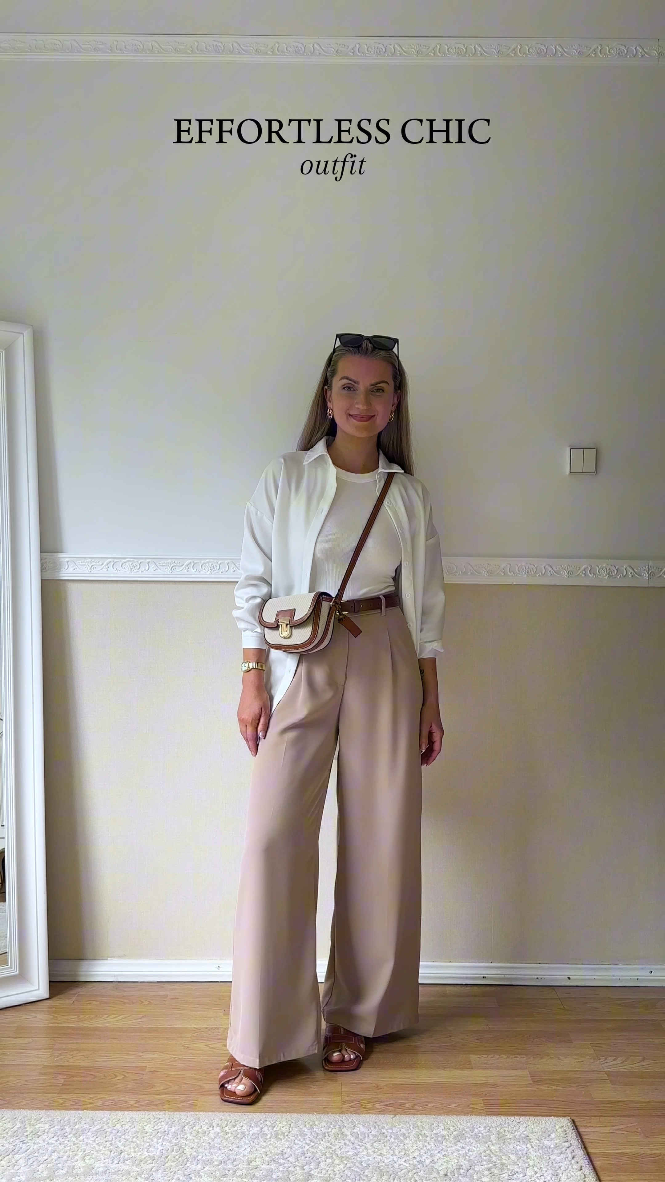 Effortless chic summer outfit 🍨

Styling one of my favorite pair of khaki wide leg pants with a solid white tank top, an oversized white shirt, brown flat sandals, matching belt, canvas colorblock crossbody bag and statement earrings for an effortless chic summer outfit ✨🤎🤍


#LTKStyleTip #LTKFindsUnder100 #LTKFindsUnder50