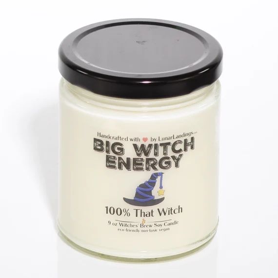 WITCHES BREW Soy Candle Big Witch Energy Halloween Decor - Etsy | Etsy (US)