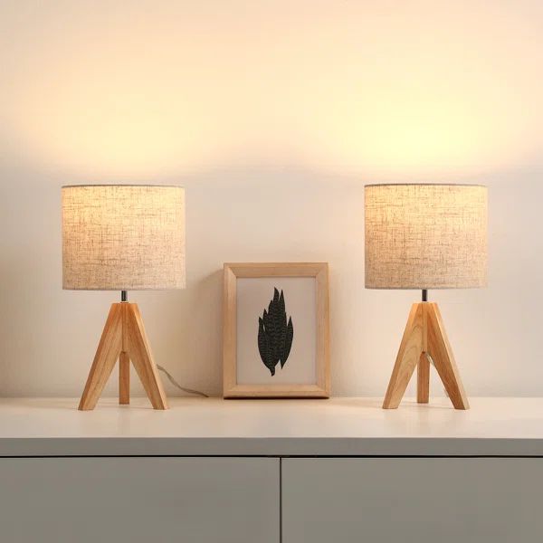 Fidel Solid Wood Tripod Table Lamp | Wayfair North America