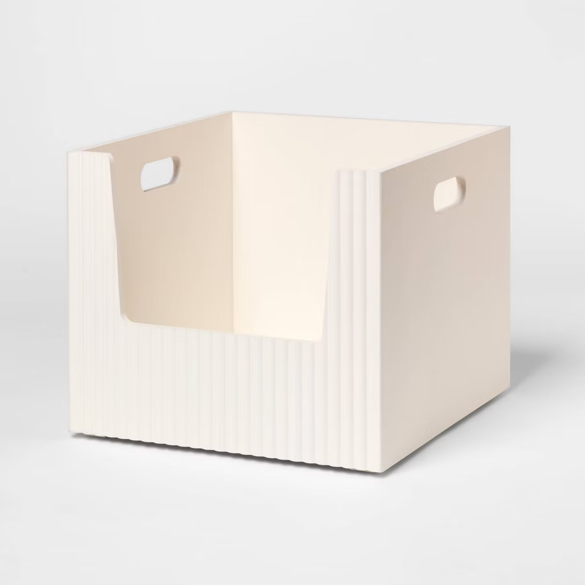 Large Open Front Wood Bin White - Brightroom™ | Target