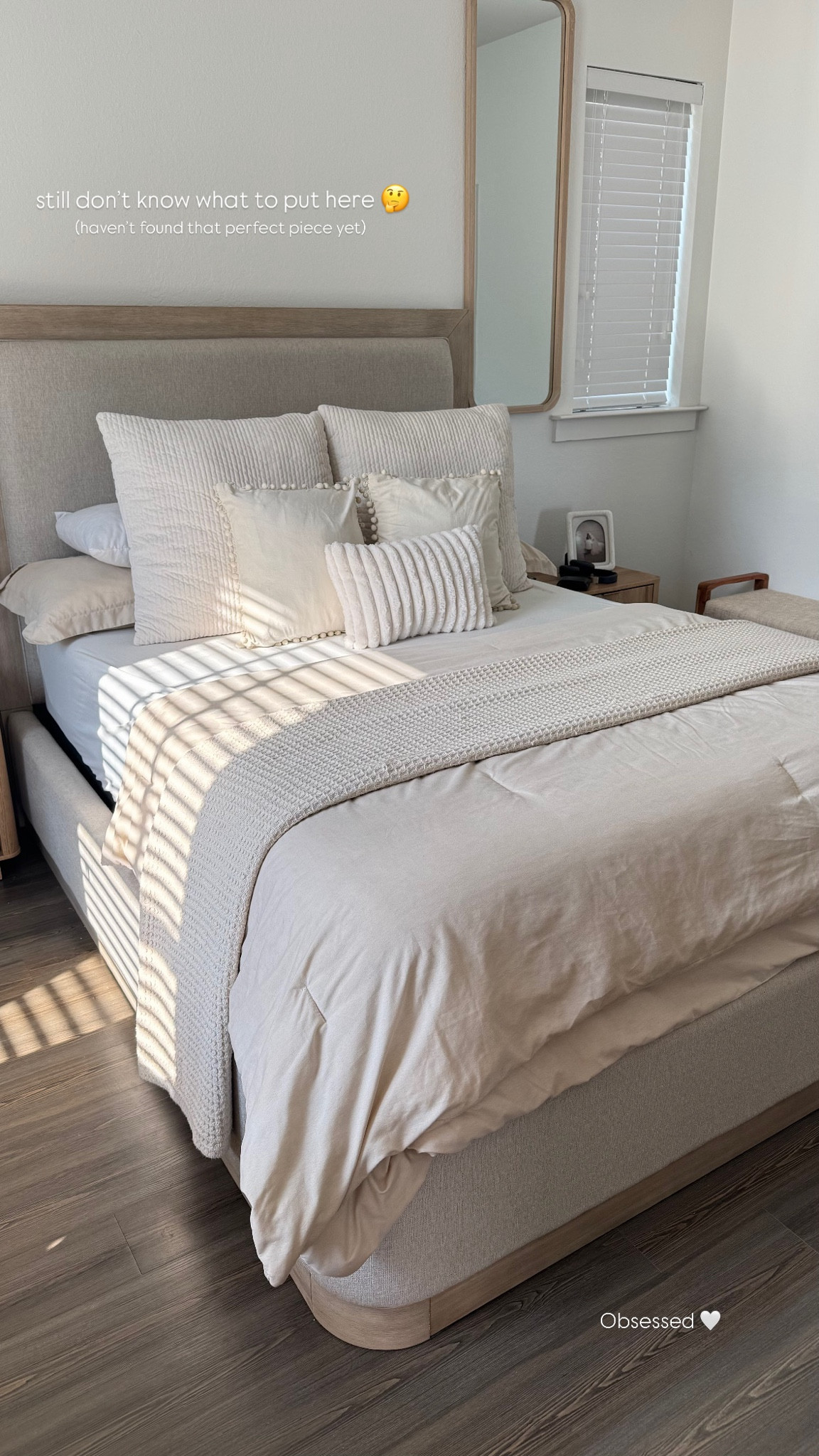 Haven’t posted my bedroom in a while but I’m ready for a fall refresh! Here’s what I currently have! 🤍 #bedroomdecor #bedding #homedecor 

#LTKFallSale #LTKHome #LTKSaleAlert