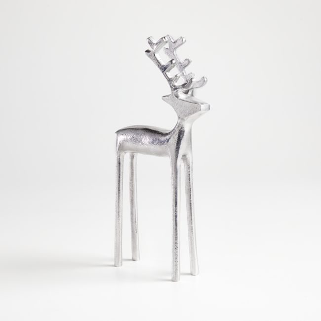 10.5" Silver Reindeer | Crate & Barrel