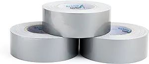 3 Pack Duct Tape, Tear by Hand Design, Silver, Strong 7.3mil Thickness, Designed for Home and Off... | Amazon (US)