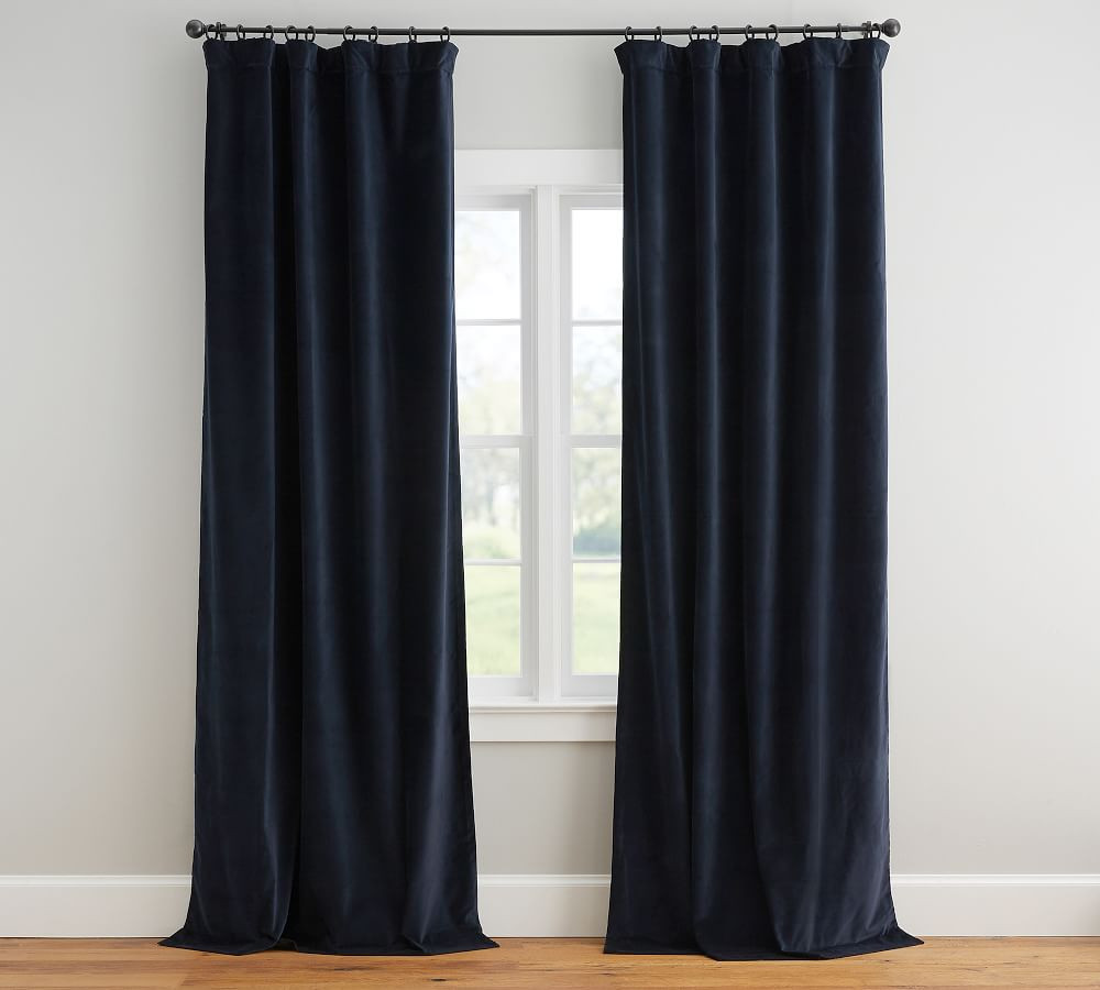 Velvet Twill Curtain | Pottery Barn (US)