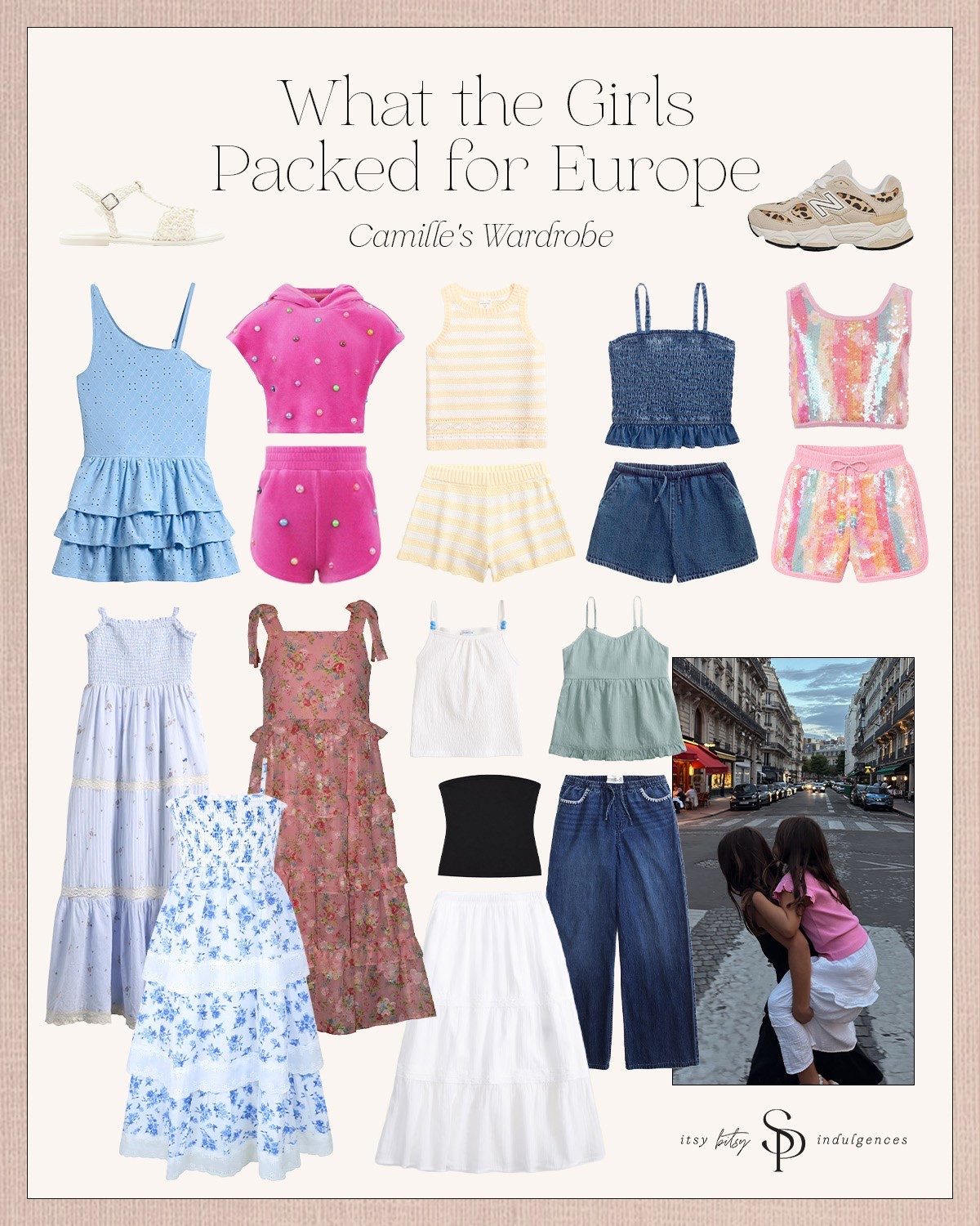 What we packed for the girls for Europe