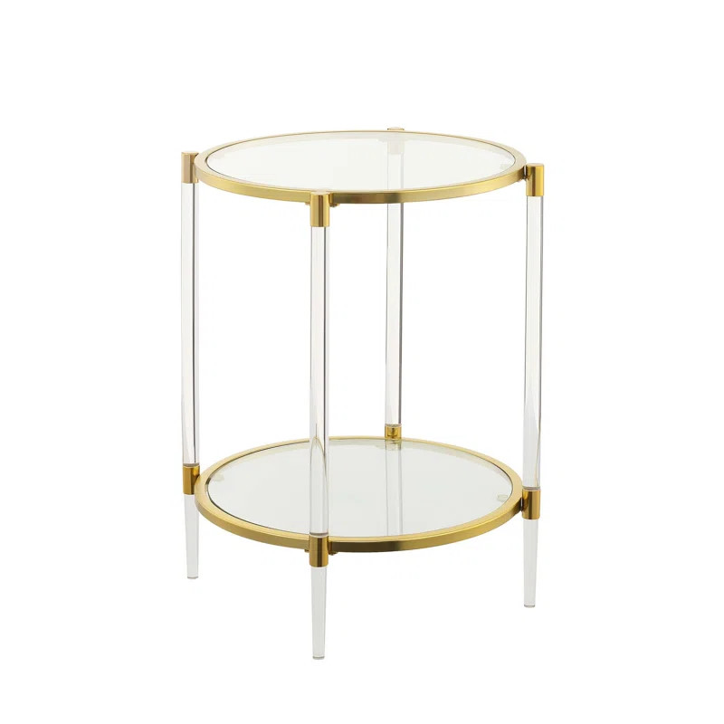Carolina Acrylic Glass Round End Table | Wayfair North America