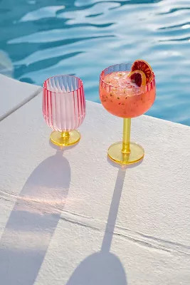 Raquel Scallop Acrylic Wine Glasses, Set of 4 | Anthropologie (US)