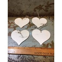 Vintage Valentine 4 Thin Wooden Hearts Valentines Day Decoration Crafts Crafting | Etsy (US)