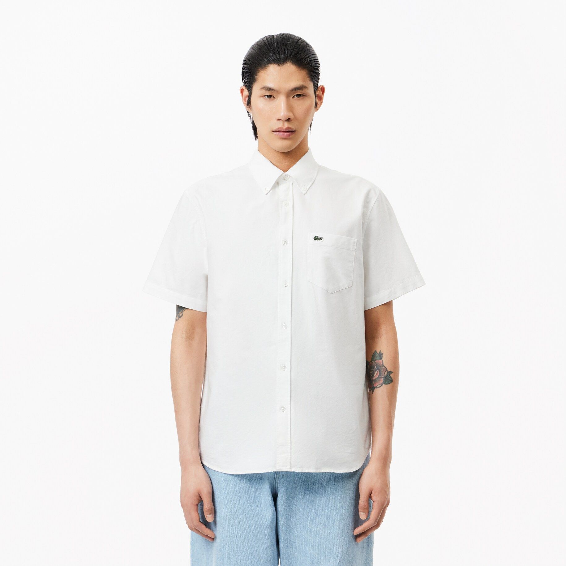 Men's Regular Fit Short Sleeve Oxford Shirt | Lacoste (US)